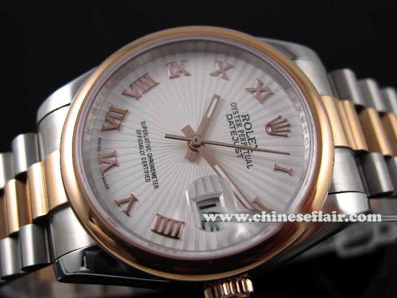 Rolex Datejust 2-Tone White Face Mens Watch